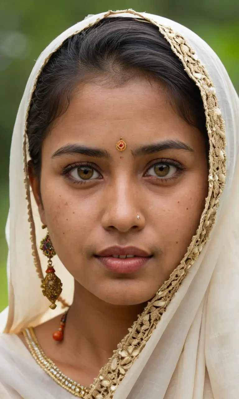 Bangladeshi women embody a delicate, alluring beauty, with a heritage influenced by Bengali, Indian, and Southeast Asian traditions. Their skin has a warm, golden undertone, and their eyes shine like precious jewels - from deep, mysterious brown to bright, sparkling green.
